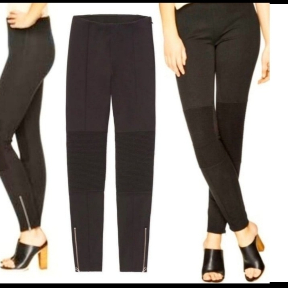 Aritzia Wilfred Womens Moto Black Skinny Pants Size 4